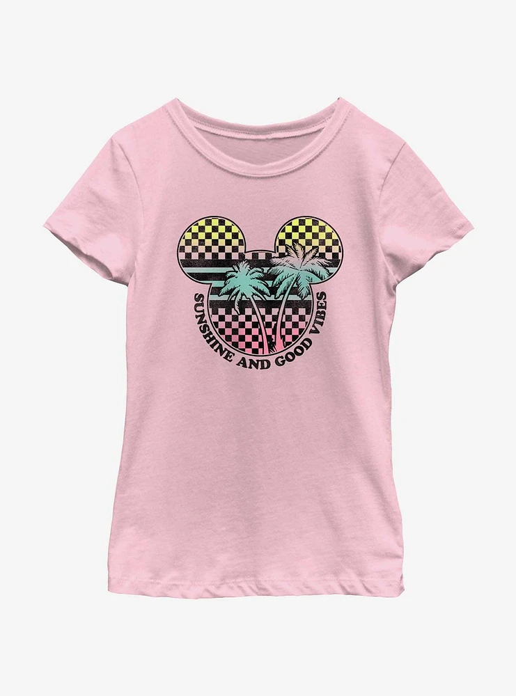 Disney Mickey Mouse Sunshine Good Vibes Youth Girls T-Shirt