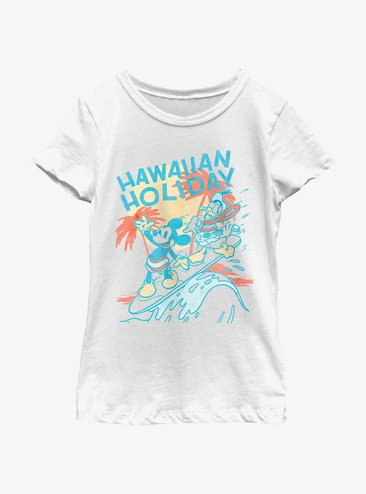 Disney Mickey Mouse Surfs Up Holiday Youth Girls T-Shirt