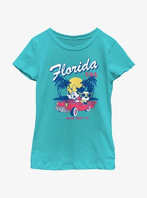 Disney Mickey Mouse Minnie Road Trip Youth Girls T-Shirt