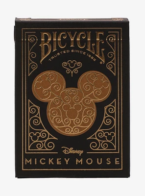 Bicycle Disney Mickey Mouse Black & Gold Playing Cards