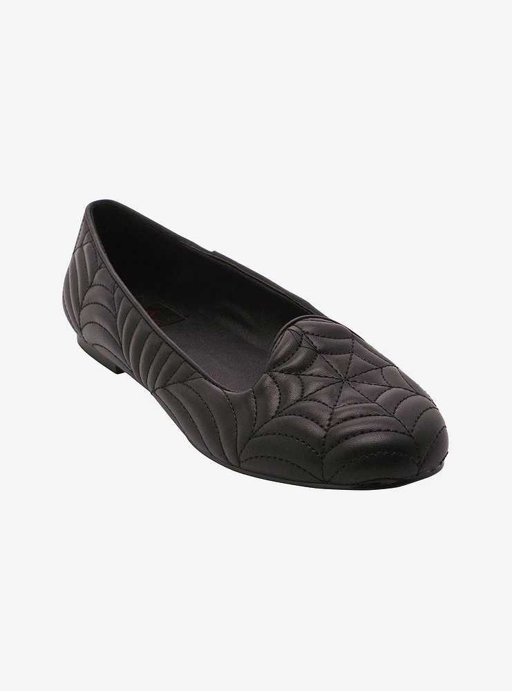 Strange Cvlt Black Web Lydia Flats