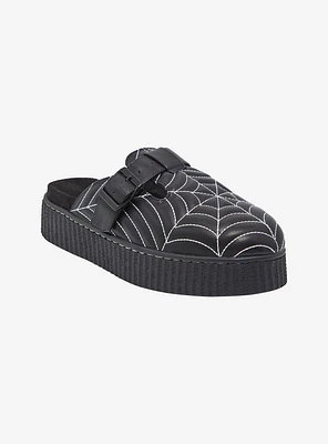 Strange Cvlt Spiderweb Glow-In-The-Dark Creeper Mules