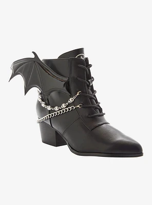 Strange Cvlt Black Nadja Bat Wing Booties