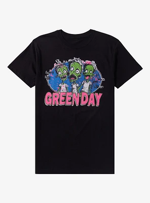 Green Day Zombies Boyfriend Fit Girls T-Shirt