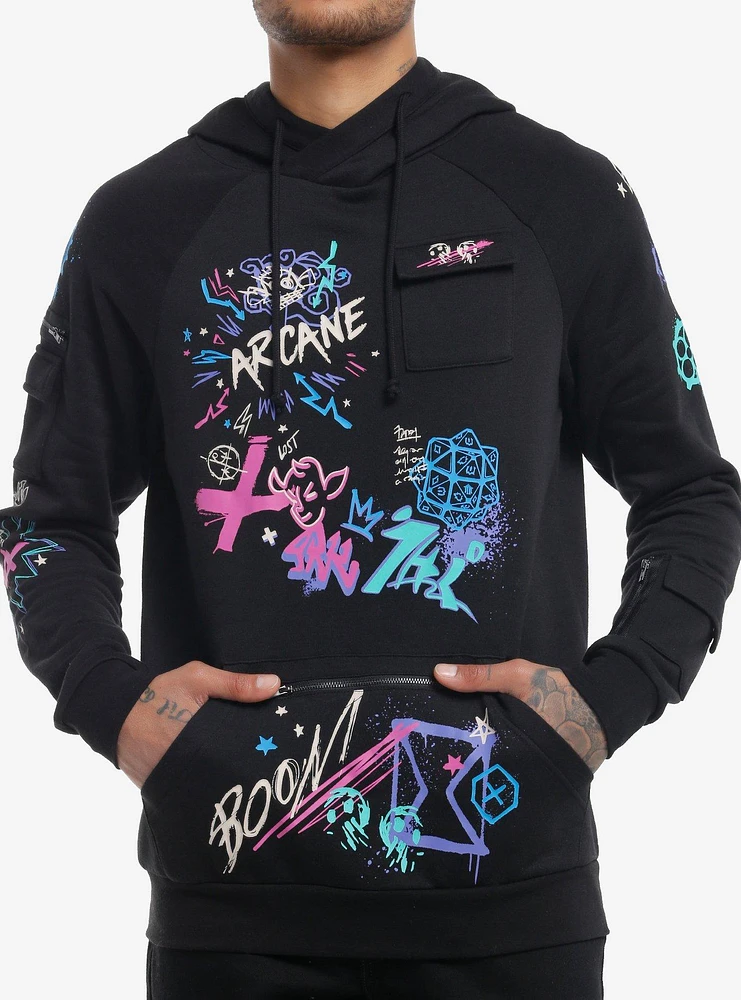 Arcane Jinx Graffiti Hoodie