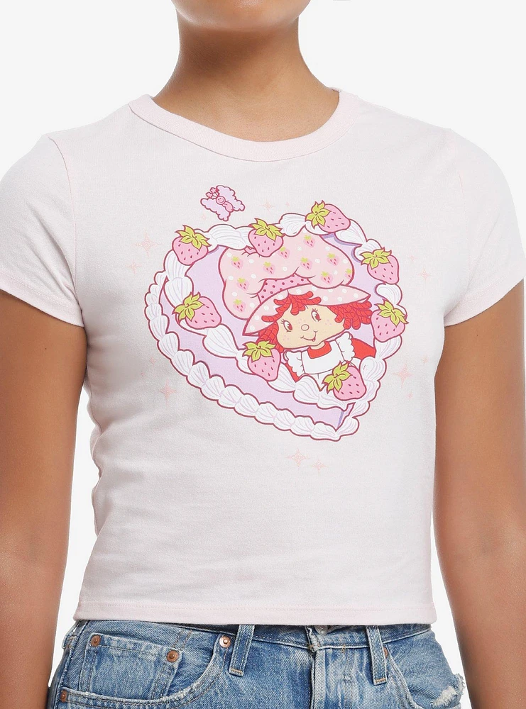 Strawberry Shortcake Heart Cake Glitter Girls Baby T-Shirt