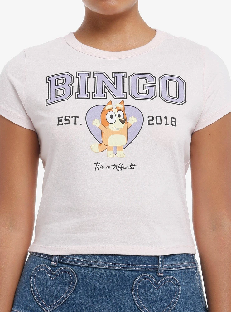 Bluey Bingo Varsity Girls Baby T-Shirt