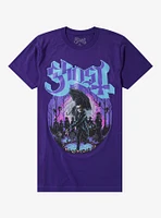 Ghost Unholy Cemetery Gathering Glitter Boyfriend Fit Girls T-Shirt