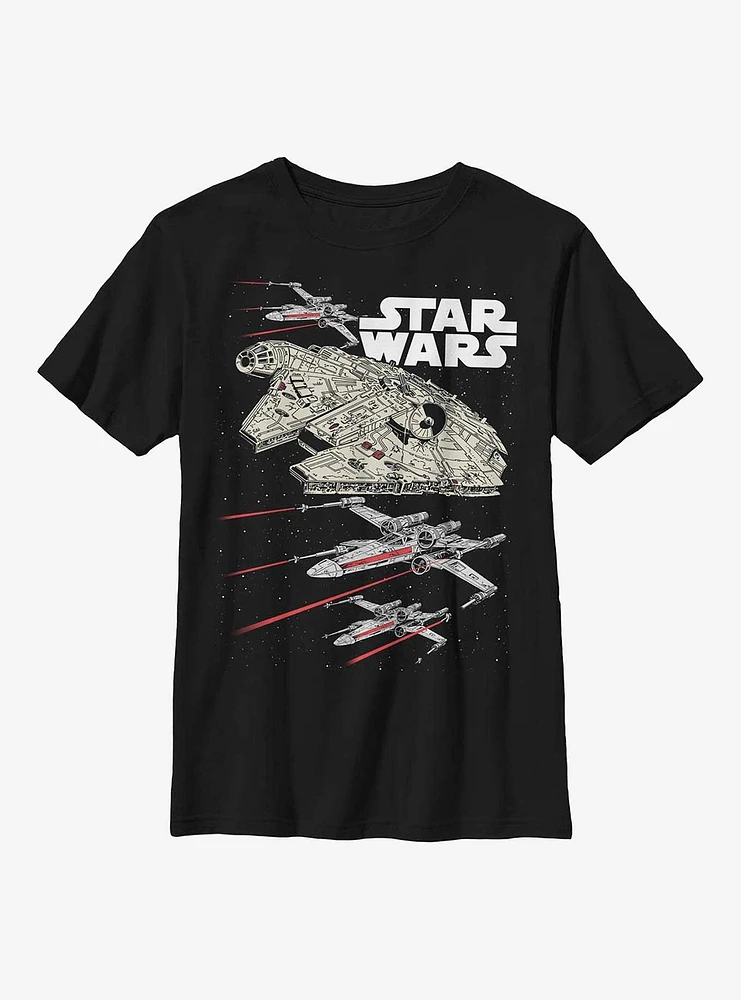 Star Wars Millennium Falcon Battle Youth T-Shirt