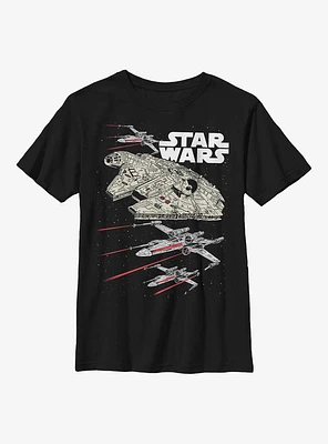 Star Wars Millennium Falcon Battle Youth T-Shirt