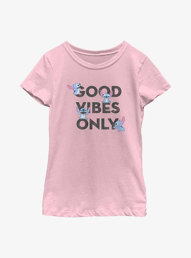 Disney Lilo & Stitch Good Vibes Youth Girls T-Shirt