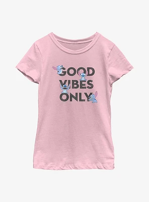 Disney Lilo & Stitch Good Vibes Youth Girls T-Shirt