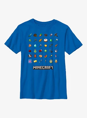 Minecraft Icons Grid Youth T-Shirt