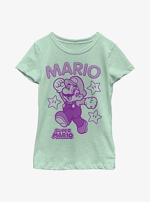 Nintendo Super Mario Running Stars Youth Girls T-Shirt