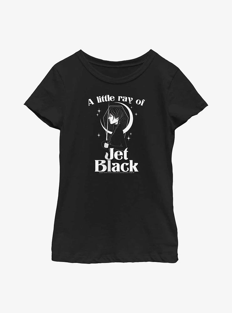 Wednesday A Little Ray Of Jet Black Youth Girls T-Shirt