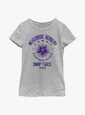 Wednesday Nevermore Academy Nightshade Society Youth Girls T-Shirt