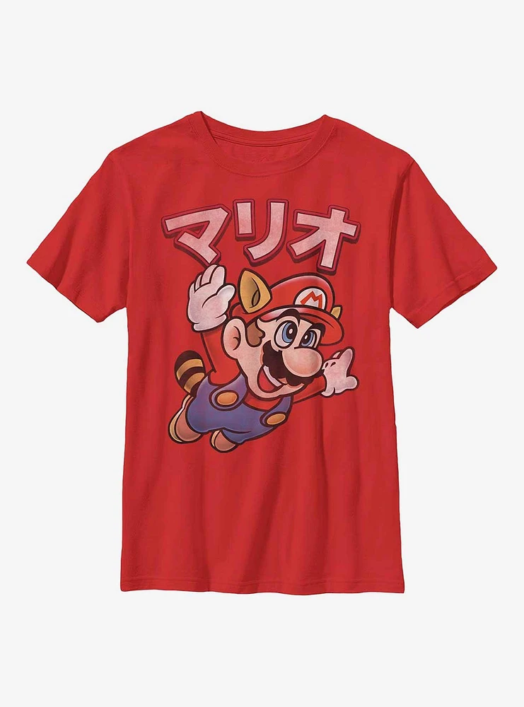 Nintendo Super Mario Racoon Fly Away Youth T-Shirt