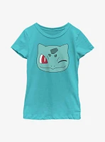 Pokemon Bulbasaur Wink Face Youth Girls T-Shirt