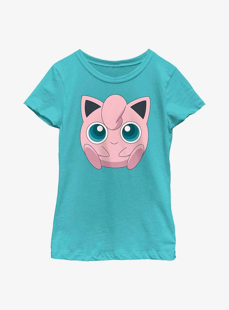 Pokemon Jigglypuff Face Youth Girls T-Shirt