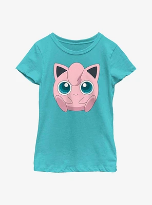 Pokemon Jigglypuff Face Youth Girls T-Shirt