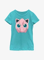 Pokemon Jigglypuff Face Youth Girls T-Shirt