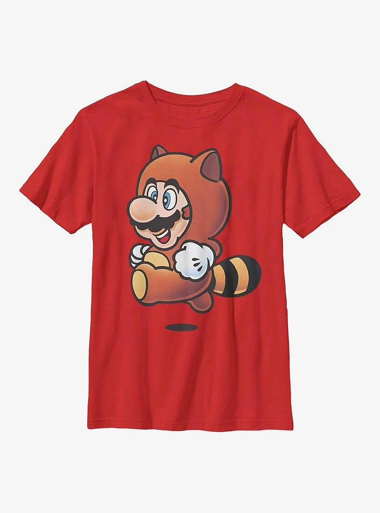 Nintendo Super Mario Tanooki Jump Youth T-Shirt