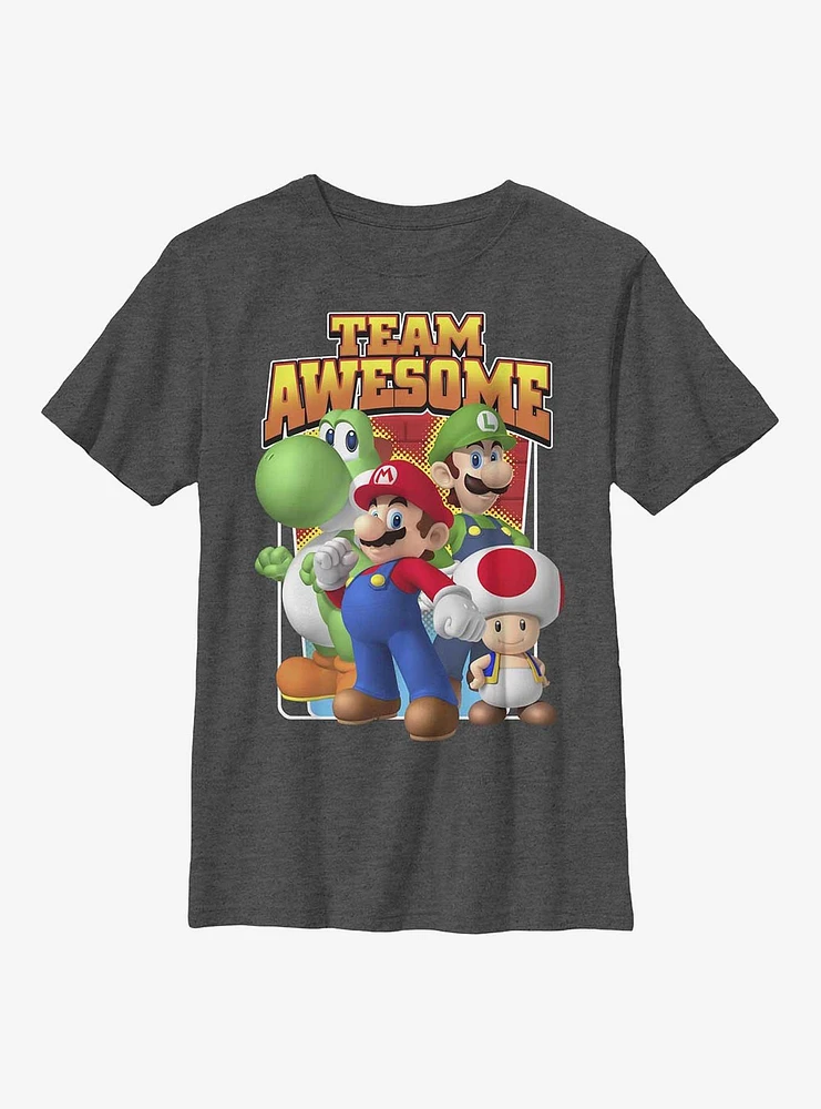 Nintendo Super Mario Team Awesome Youth T-Shirt