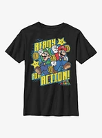 Nintendo Super Mario Ready For Action Youth T-Shirt