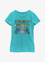 Nintendo Super Mario Triple Power Youth Girls T-Shirt