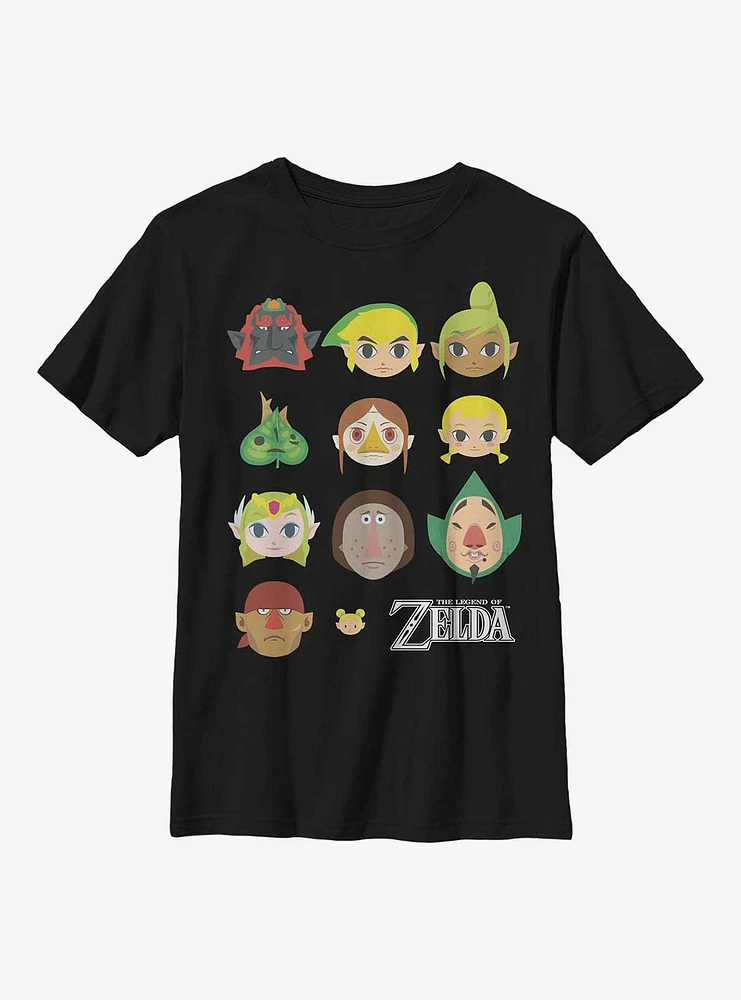 The Legend of Zelda Character Head Icons Youth T-Shirt