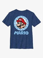 Nintendo Super Mario Circular Icon Head Youth T-Shirt