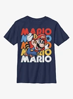 Nintendo Super Mario Flying Free Name Stack Youth T-Shirt