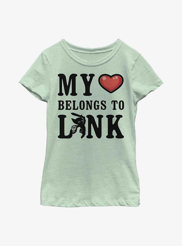 The Legend of Zelda My Heart Belongs To Link Youth Girls T-Shirt