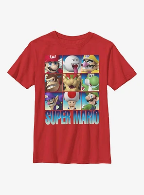 Nintendo Super Mario Grid Squad Youth T-Shirt