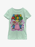 Nintendo Super Mario Stars Trio Youth Girls T-Shirt