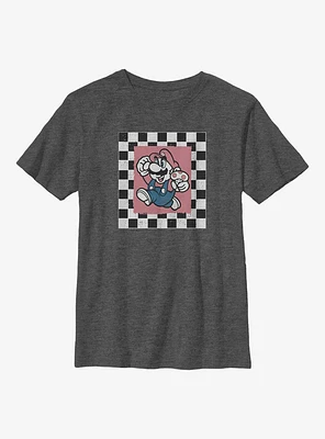 Mario Chubby Checkers Youth T-Shirt