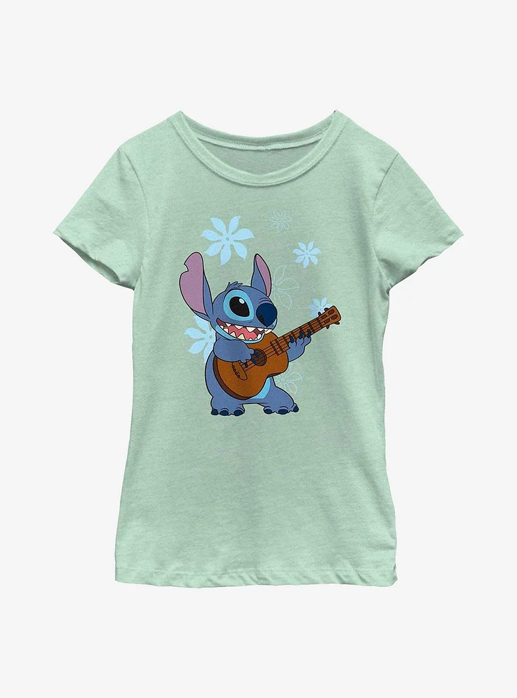 Disney Lilo And Stitch Flowers Youth Girls T-Shirt