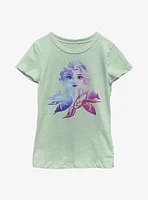 Disney Frozen 2 Elsa Seasons Flutter Sleeve Youth Girls T-Shirt