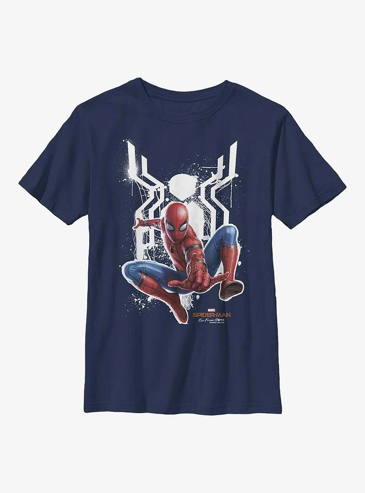 Marvel Spiderman: Far From Home Painted Spider Youth T-Shirt