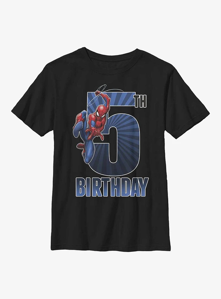 Marvel Spiderman 5th Bday Youth T-Shirt