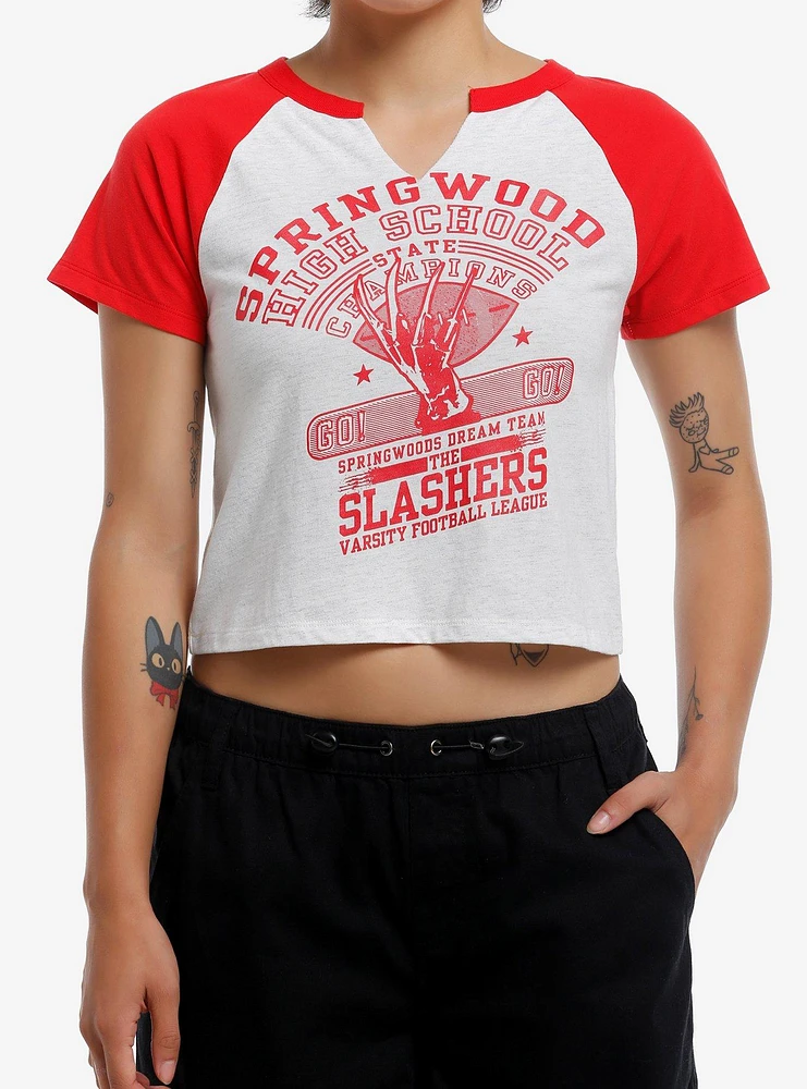 A Nightmare On Elm Street Springwood High School Girls Baby Raglan T-Shirt