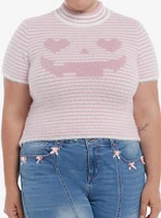 Sweet Society Pink Pumpkin Stripe Girls Sweater Top Plus