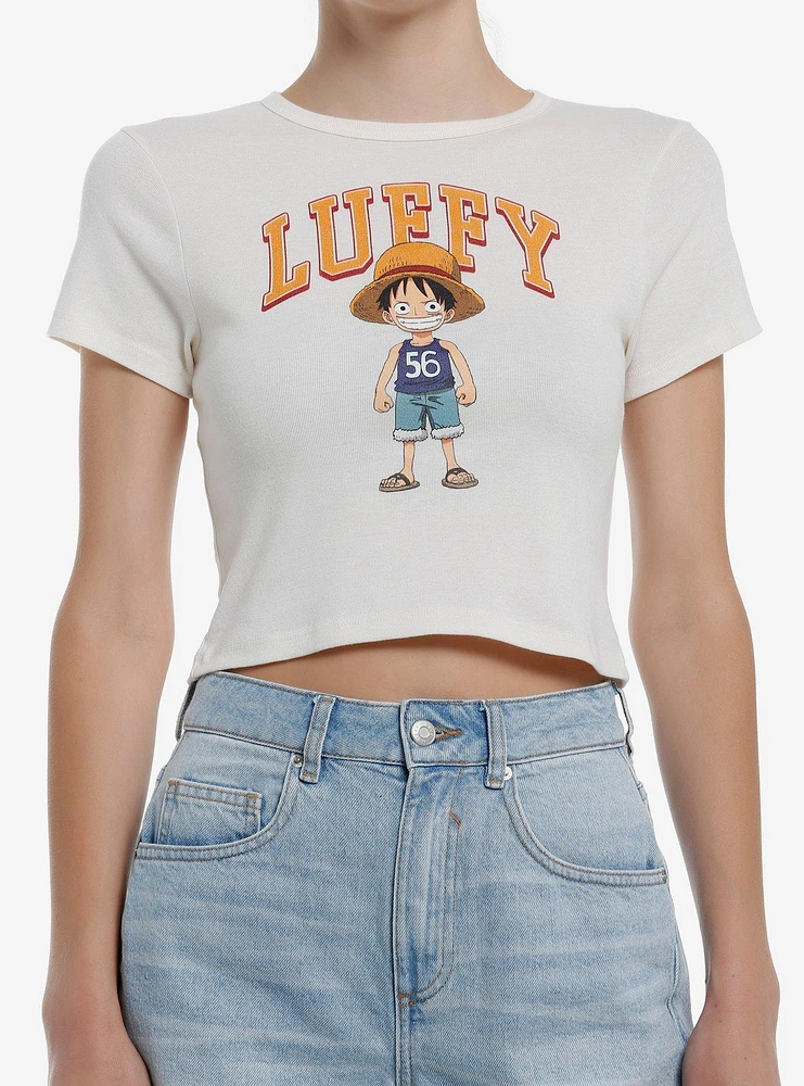 One Piece Young Luffy Varsity Girls Baby T-Shirt