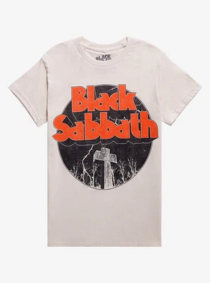 Black Sabbath Cross Woods Boyfriend Fit Girls T-Shirt