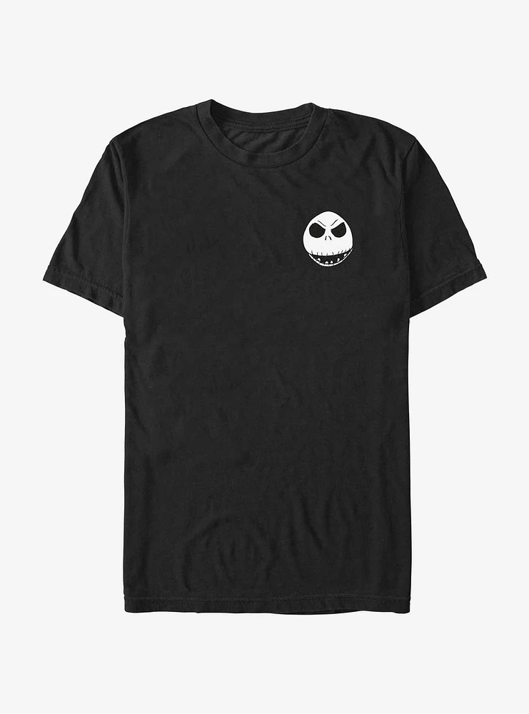 The Nightmare Before Christmas Jack Face Outline Pocket T-Shirt