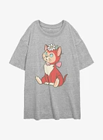 Disney Alice Wonderland Dinah Pose Girls Oversized T-Shirt