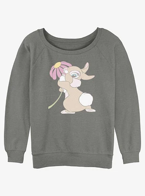 Disney Bambi Flirty Miss Bunny Girls Slouchy Sweatshirt