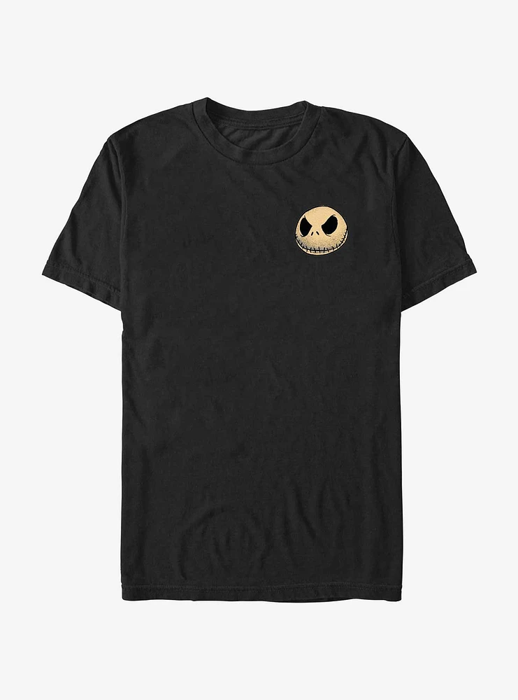 Disney The Nightmare Before Christmas Comic Jack Face Pocket T-Shirt