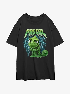 Disney Tangled Pascal Metal Girls Oversized T-Shirt