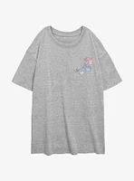 Disney Sleeping Beauty Fairy Trio Pocket Girls Oversized T-Shirt